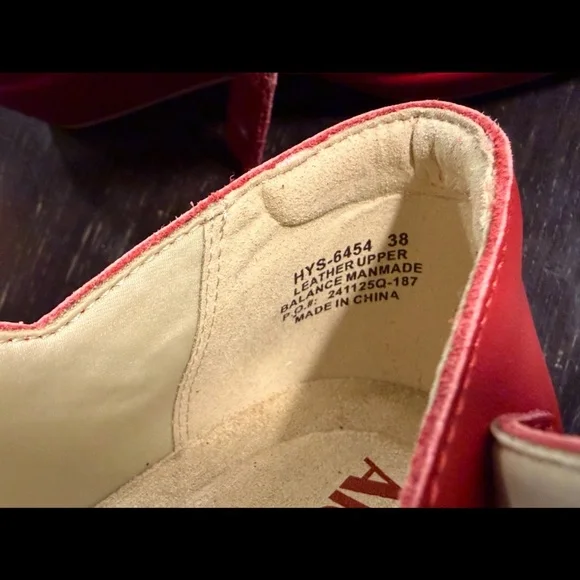 Alegria Hayes Ruby Breeze Mary Jane Wedge Heel Shoes Red Womans EU 38/US 8-8.5 - Picture 12 of 16